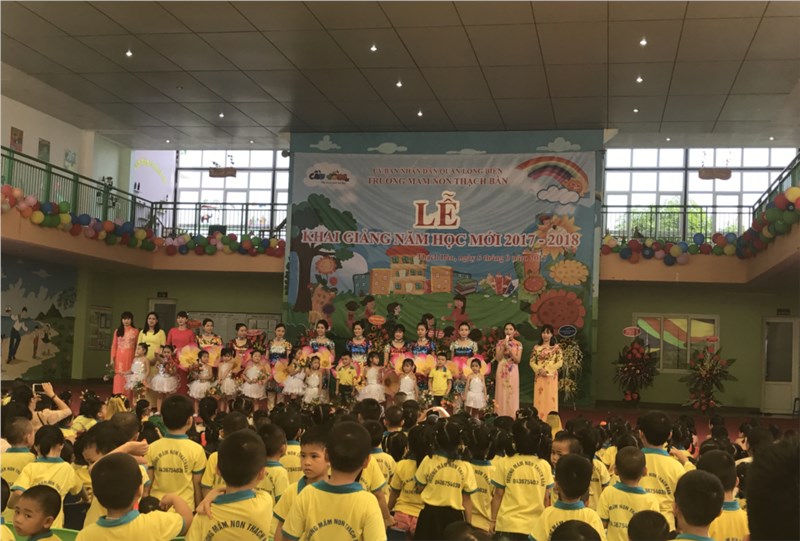 Trường MN Thạch Bàn tưng bừng tổ chức buổi lễ 
khai giảng năm học mới 2017 -2018
